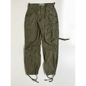 Vintage Abercrombie & Fitch Paratrooper Cargo Pants Army Green Size 24 / 00